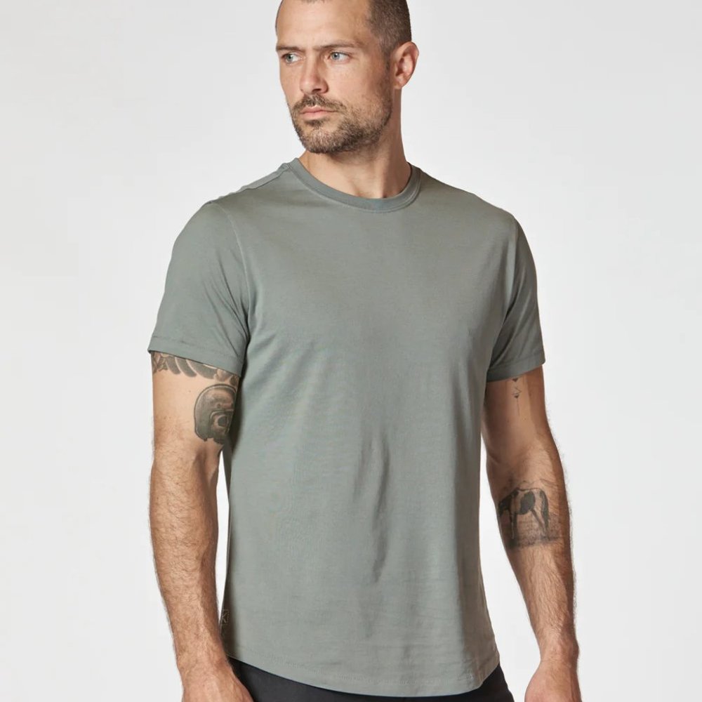CUTS Pima Curve-Hem Tee - Small